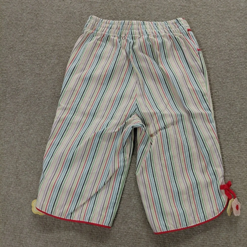 Gymboree Cotton Cropped Multi Colorful 70s Style Girl Size 4 Pants Rainbow *flaw